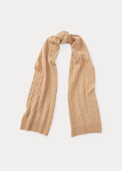 Women's Polo Ralph Lauren Cable-Knit Cashmere Scarf | 954263BLG